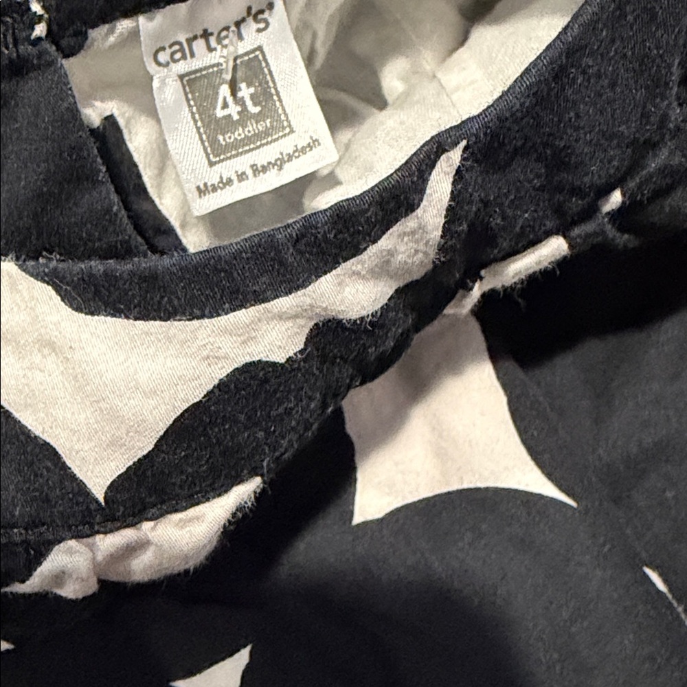 Carters Toddler Girls Black and White Circle Dress Size 4T - Picture 4 of 4